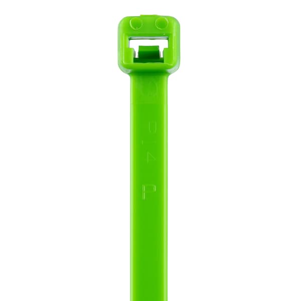 Panduit Cable Tie, 7-1/2 in L, 1.88 in Max Bundle Dia., Green, Nylon 6/6, 50 lb Strength, 100 PK PLT2S-C55 - main